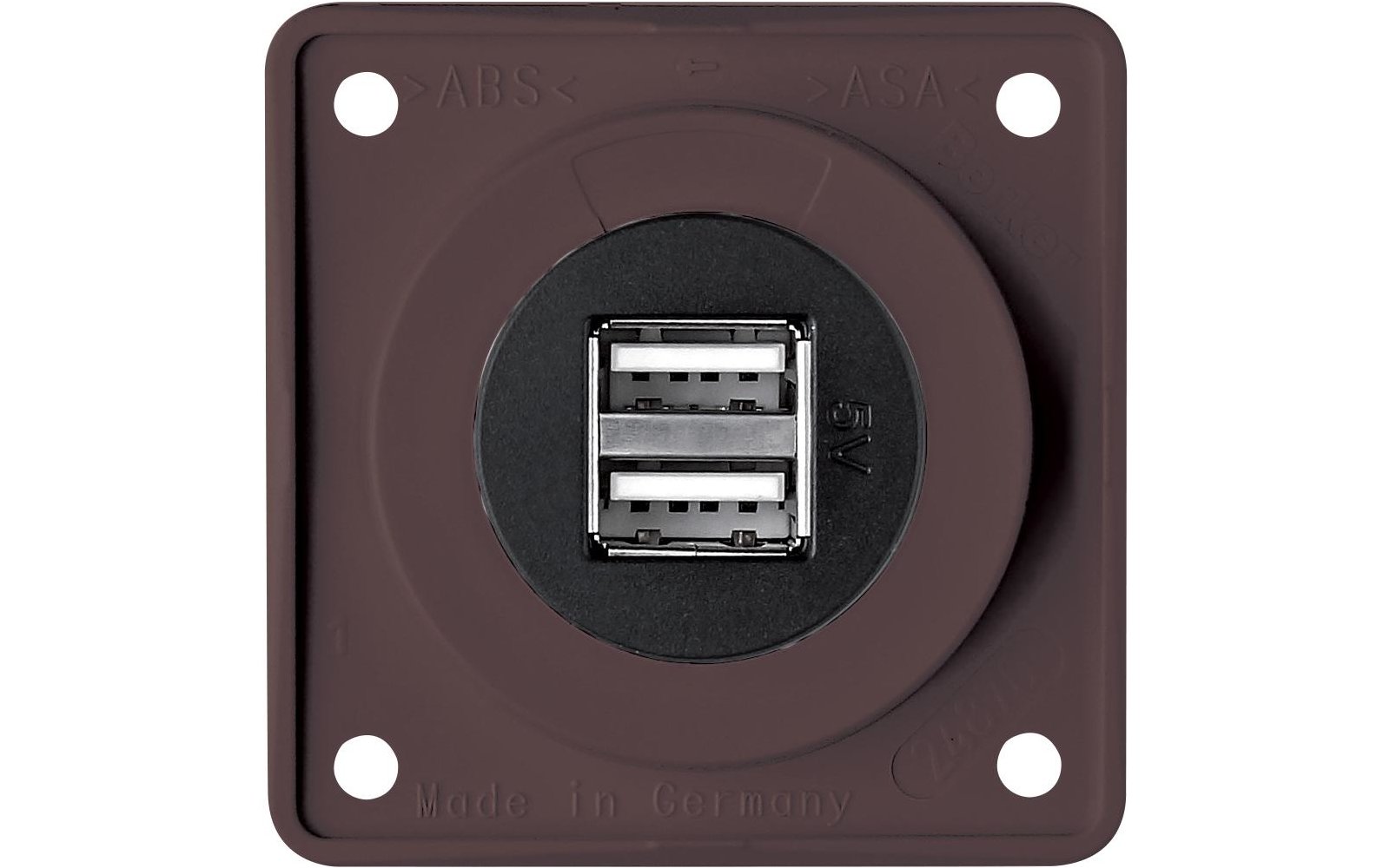 Berker Integro Flow und Pure Doppel USB Steckdose 12 V weiß
