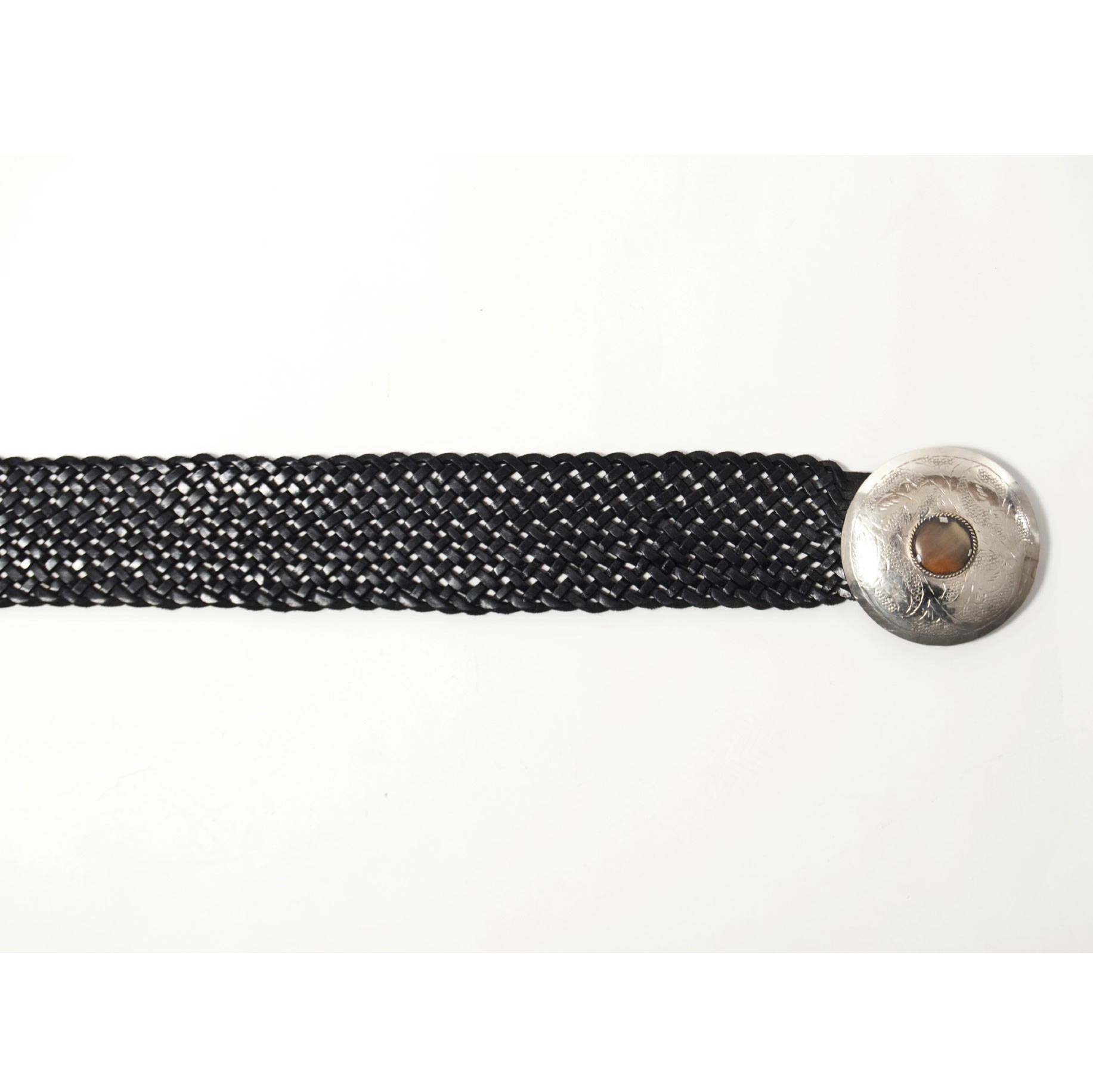 Ledergürtel mit Vollflechtung, schwarz, L 85 cm, B 7 cm günstig bestellen