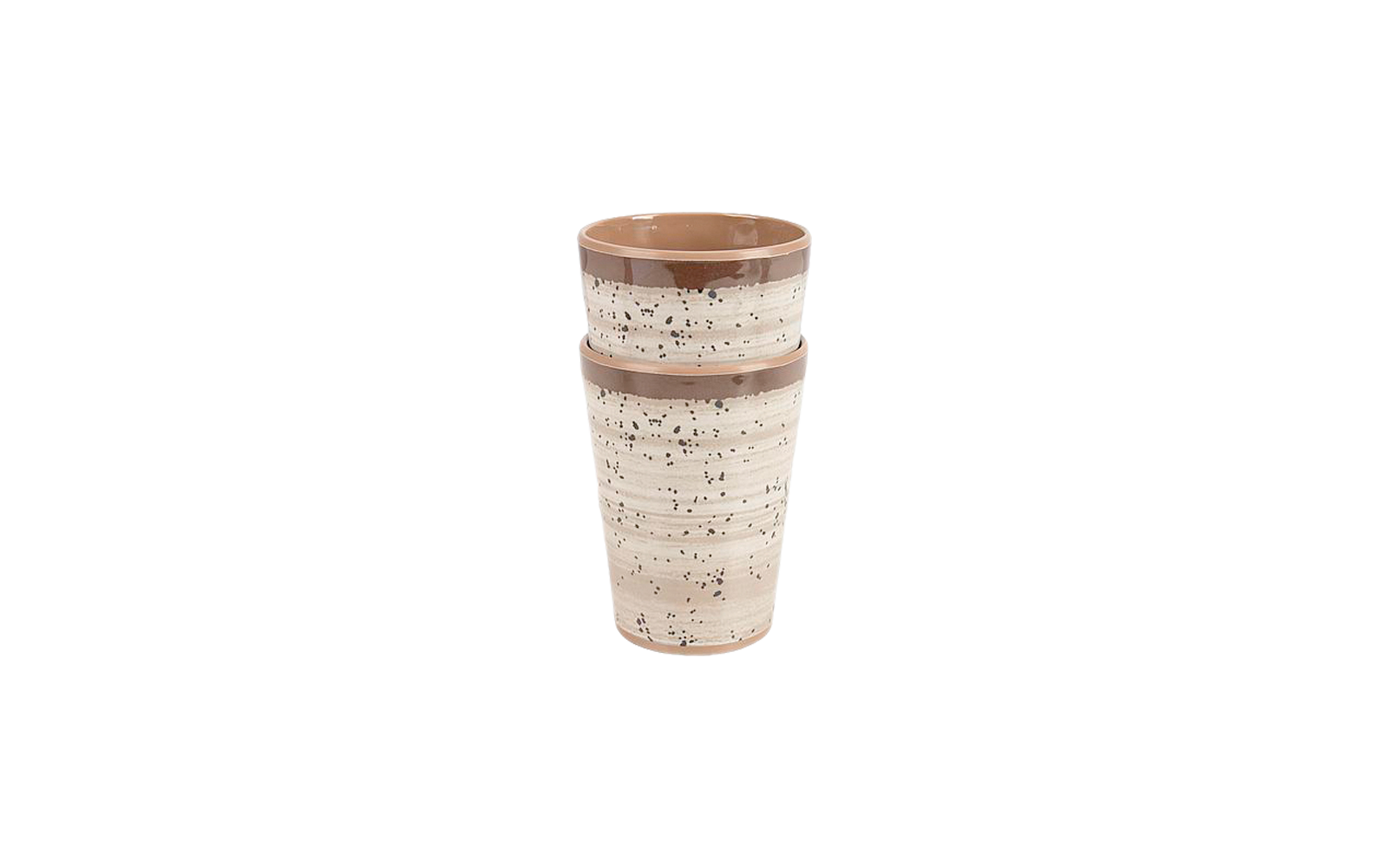 Bo-Camp Melamin Becher Set 4 teilig beige/braun