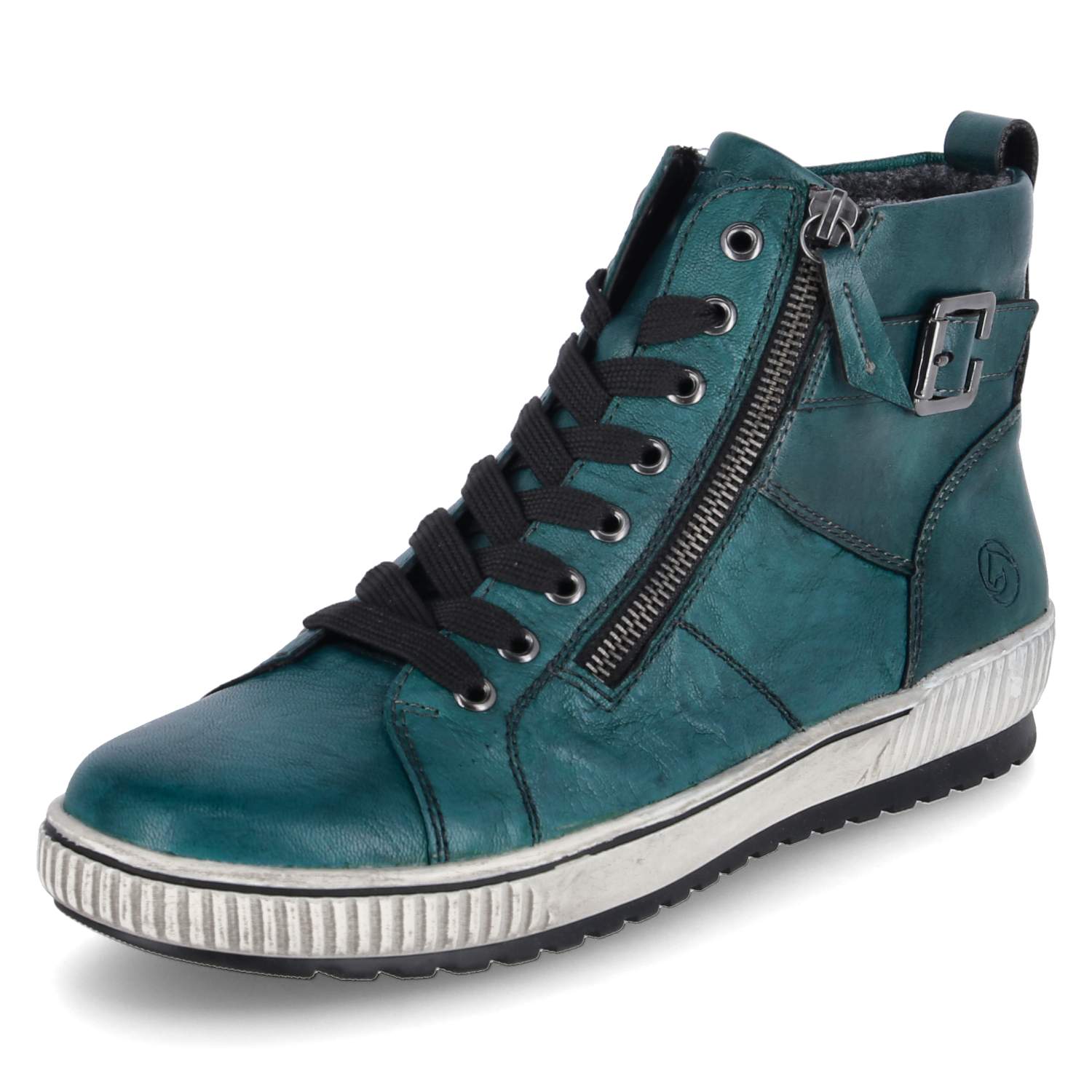 Remonte Schnürstiefeletten - blau