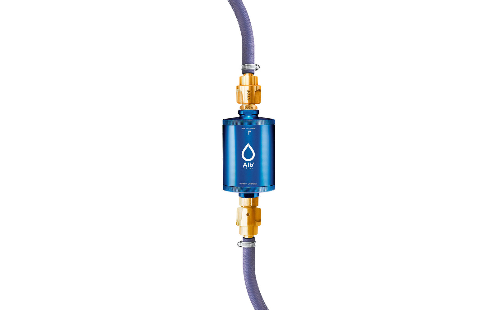 Alb Filter Travel Nano Trinkwasserfilter Keimsperre für den Festeinbau mit Geka Anschluss Silber