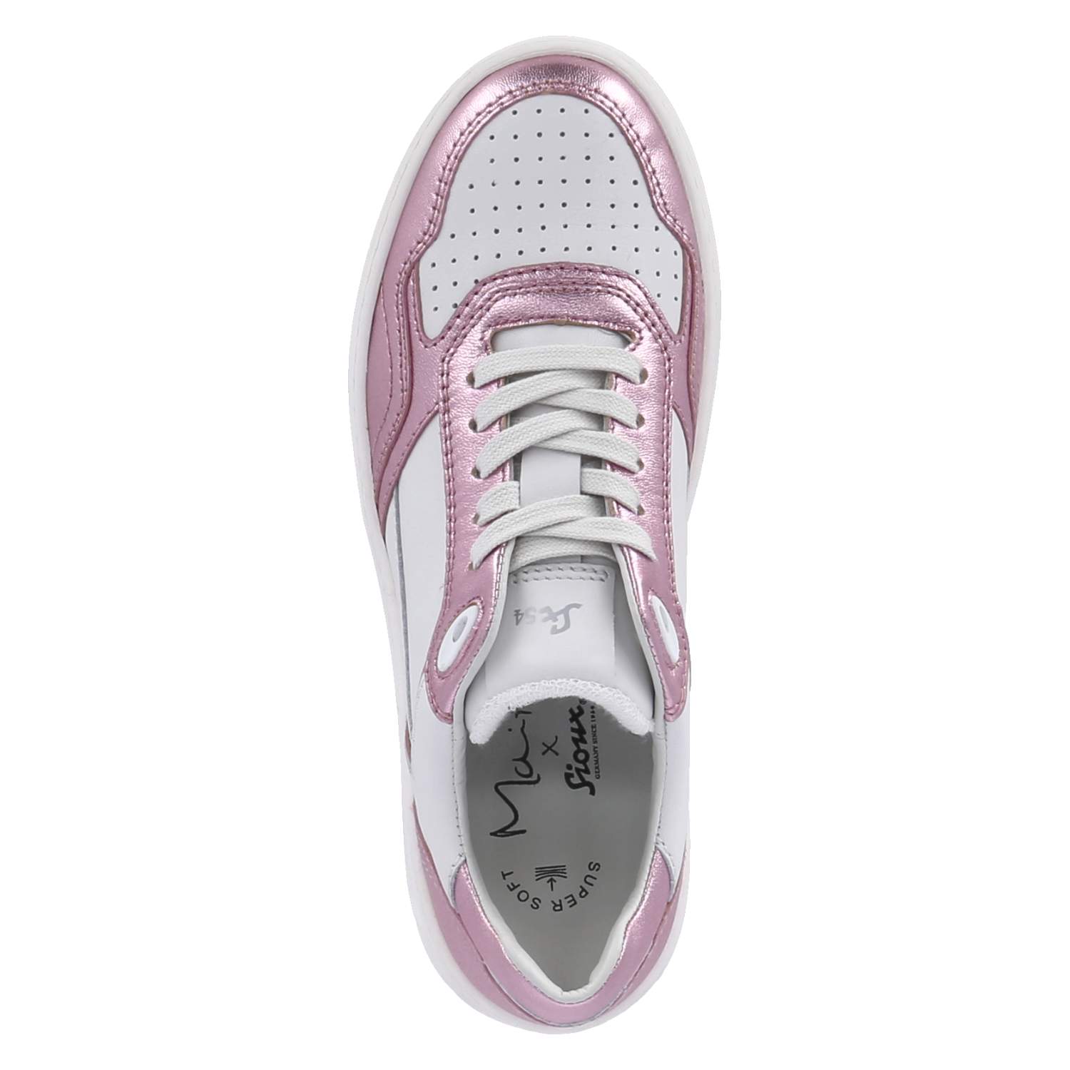 Sioux Maite x Sioux-Sneaker, Farbauswahl: Weiß/Pink - rose/snow