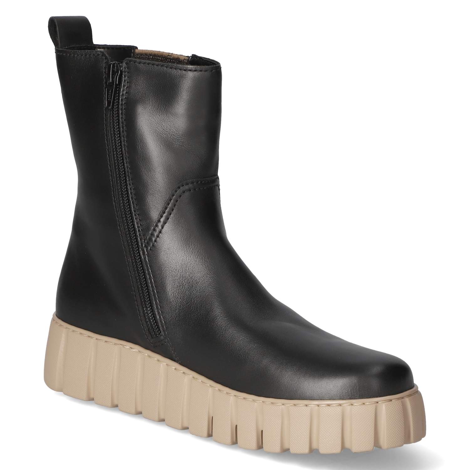 Gabor Chelsea Boots - schwarz/beige
