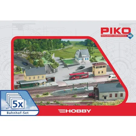PIKO Gebäude Set Bahnhof 5 teilig