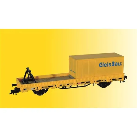 Kibri 26264 Schutzwagen mit Auflage für MFS 100 und Container GleisBau, Fertigmodell, Spur H0