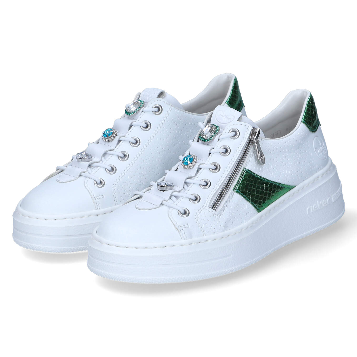 Rieker Low Sneaker - weiss/apfel/weiss