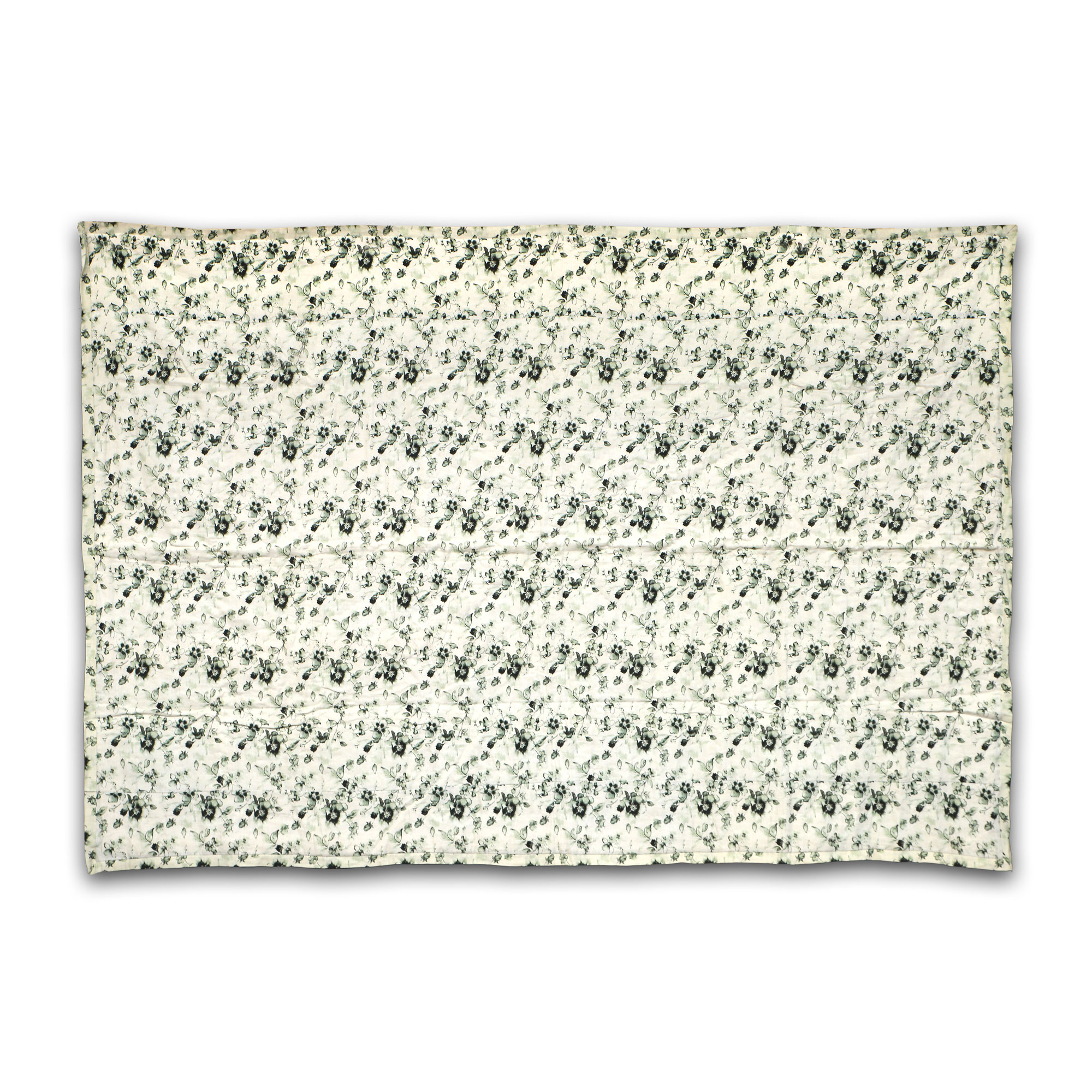 Tagesdecke schwarz-weiß / mint, B 225 cm, L 150 cm von fischer's lagerhaus