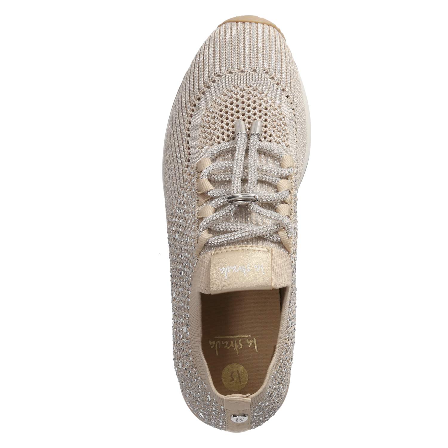 La Strada Low Sneaker - beige silber