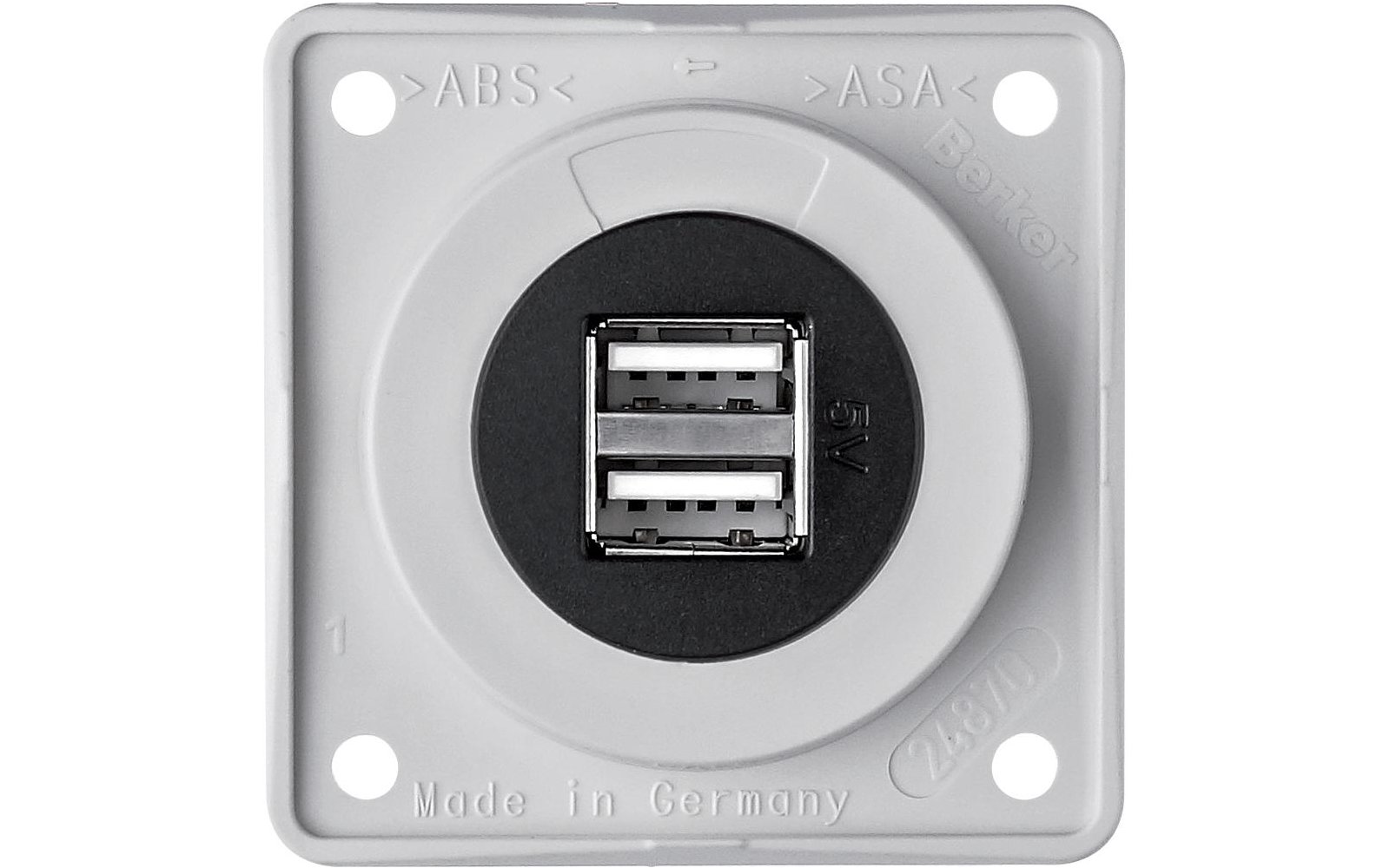 Berker Integro Flow und Pure Doppel USB Steckdose 12 V anthrazit