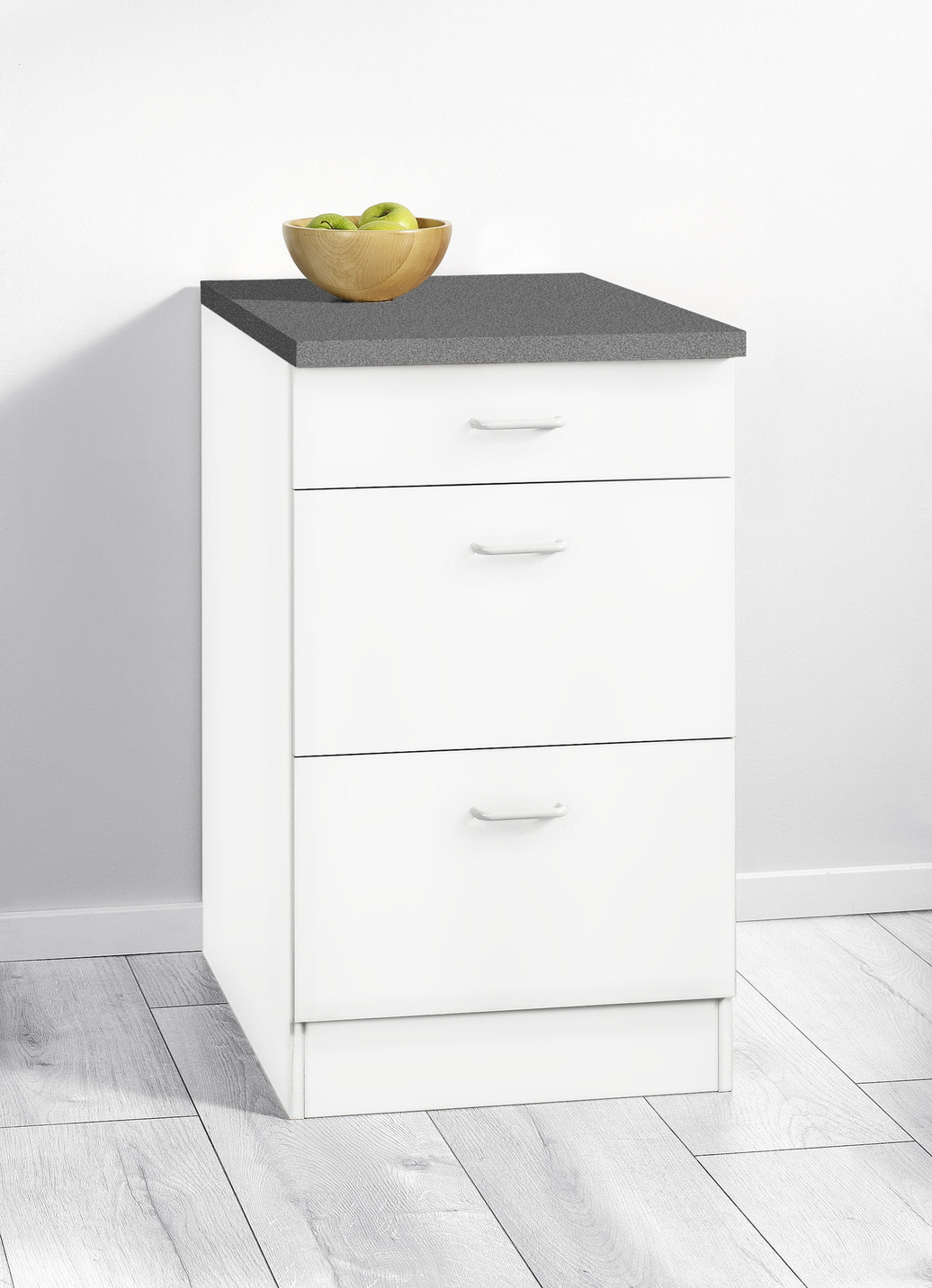 Unterschrank mit 1 Schublade und 2 Auszügen