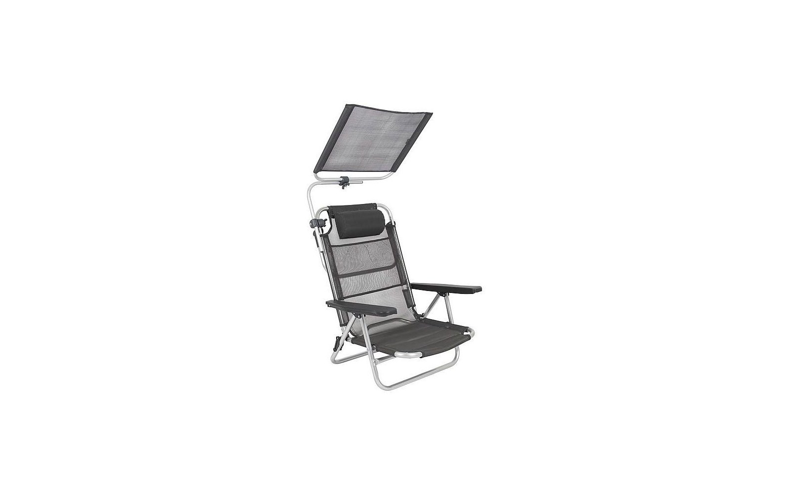 Bo-Camp Sonnenschirm für Stuhl grau