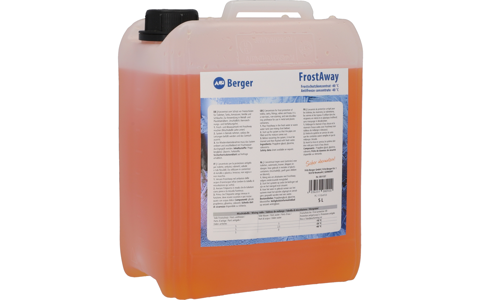 Berger Frostschutzmittel FrostAway 5 Liter