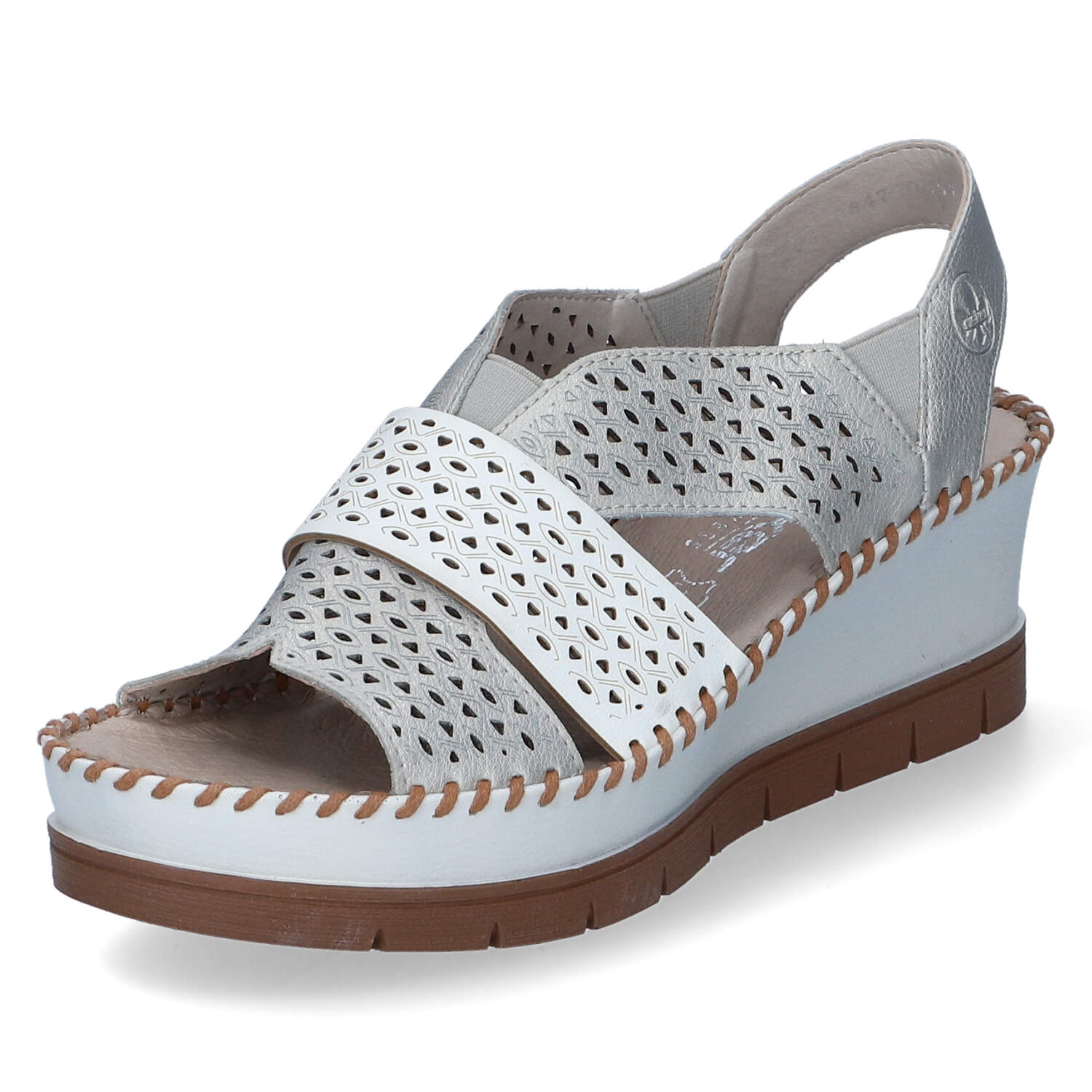 Rieker Keilsandaletten - oro/offwhite