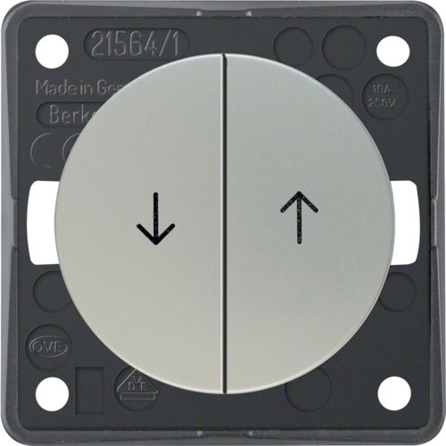 Berker Integro Jalousie-Serientaster mit Aufdruck Symbol Pfeile chrom matt lackiert