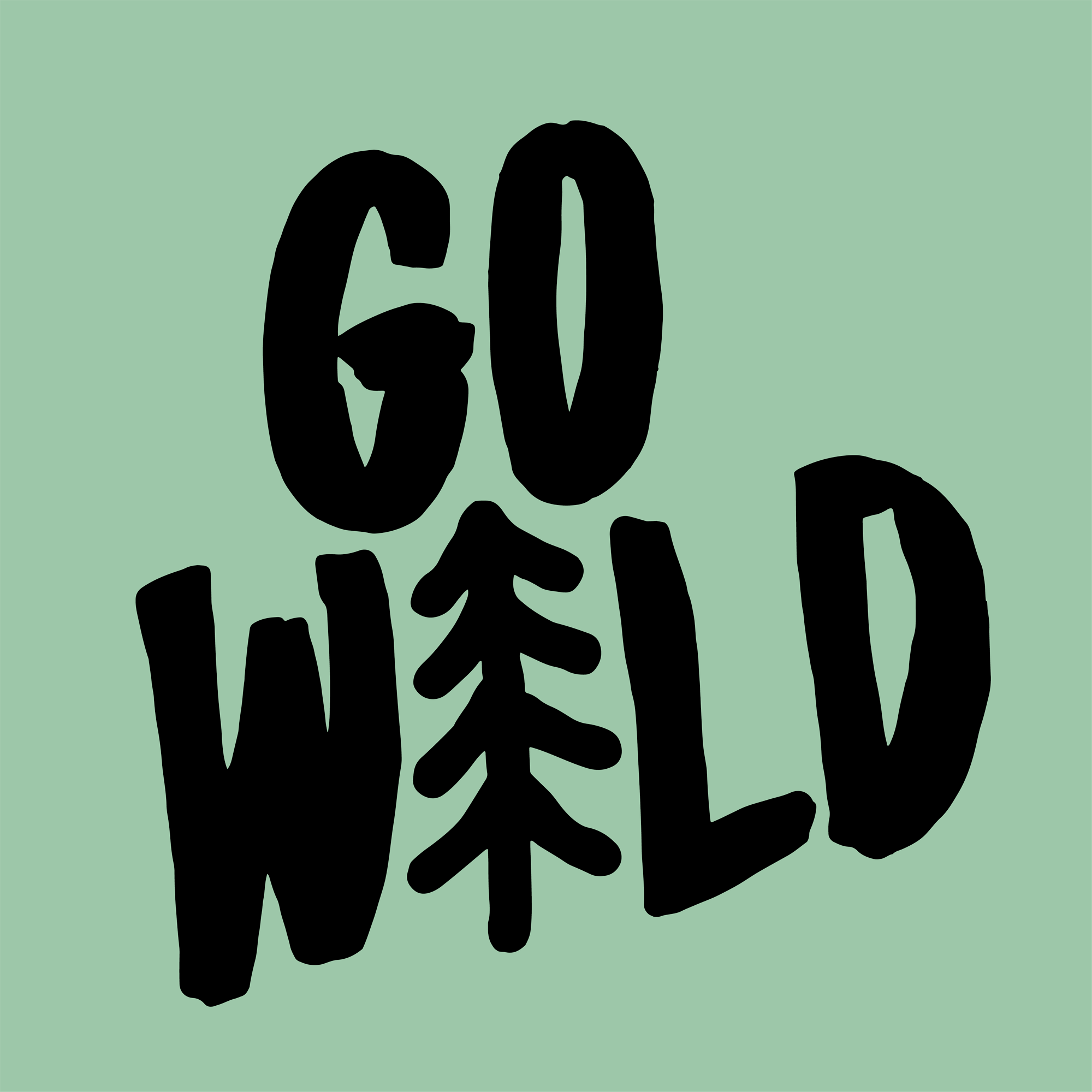 Advanture Shop Autoaufkleber Go Wild 15 x 15 cm schwarz