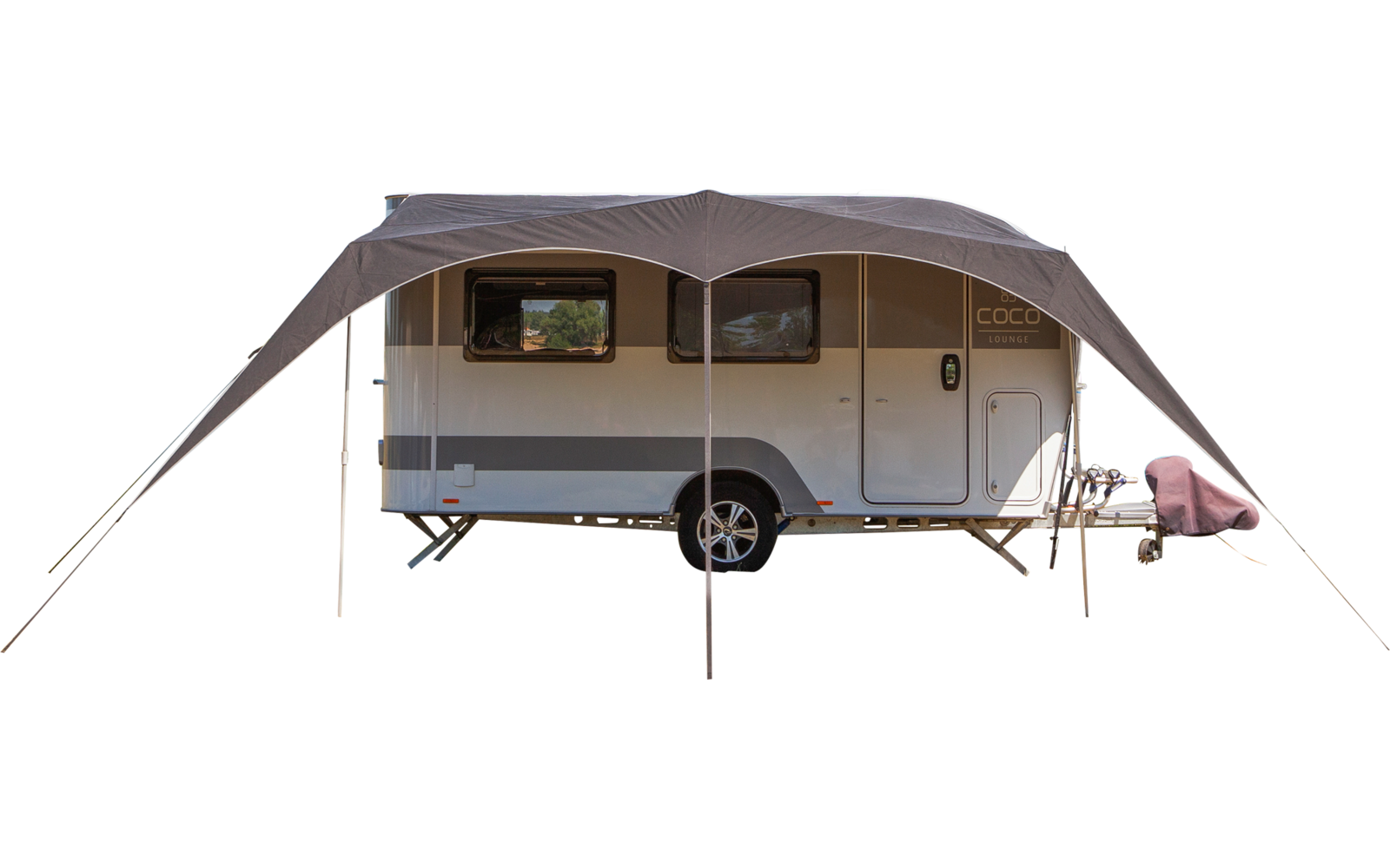 Campooz Caravanning Trekking 400 - inkl. Gestänge silbergrau