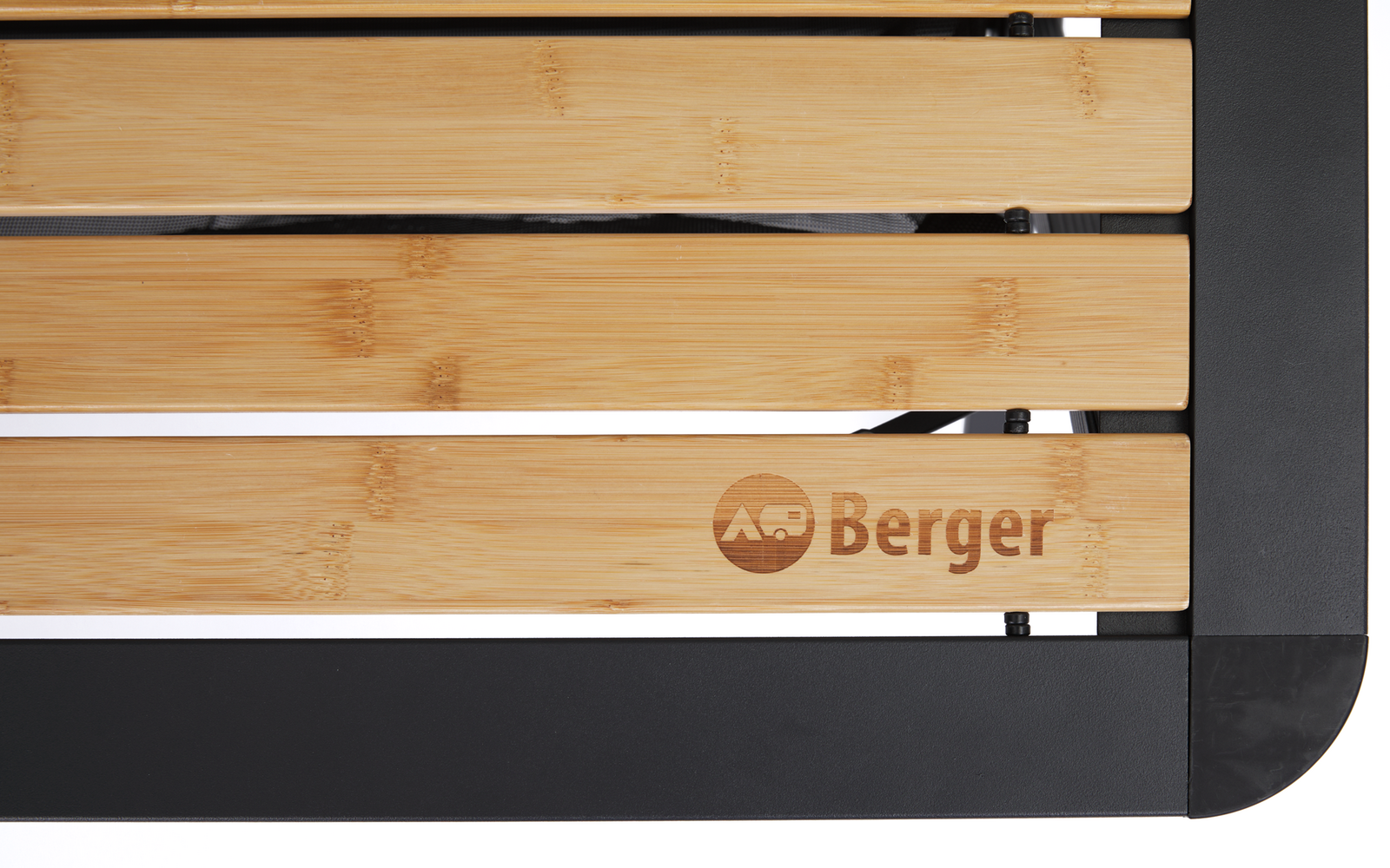 Berger Roya Alu-Bambus Rolltisch schwarz 110 x 70 cm