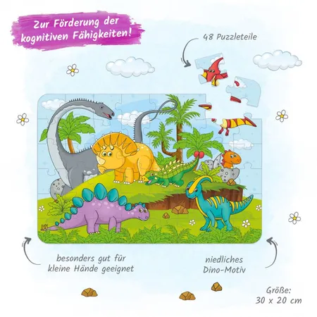 Trötsch Puzzle Dinosaurier, 24 Teile