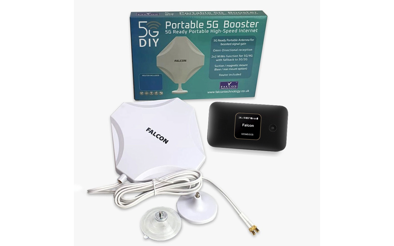 Falcon DIY 5G LTE tragbare Internet Fensterantenne mit mobilem 300 Mbit/s 4G Router