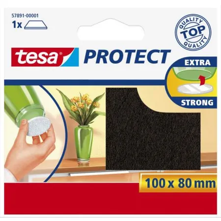 tesa Filzgleiter Protect rechteckig braun