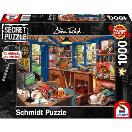 Schmidt Spiele Puzzle - Steve Read: Secret Puzzle - Vaters Werkstatt, 1.000 Teile Puzzle