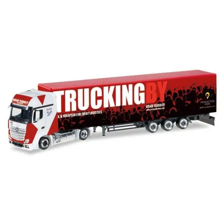 Herpa 306003 Mercedes-Benz Actros Gigaspace Koffer-Sattelzug Brian Yeardley (GB)