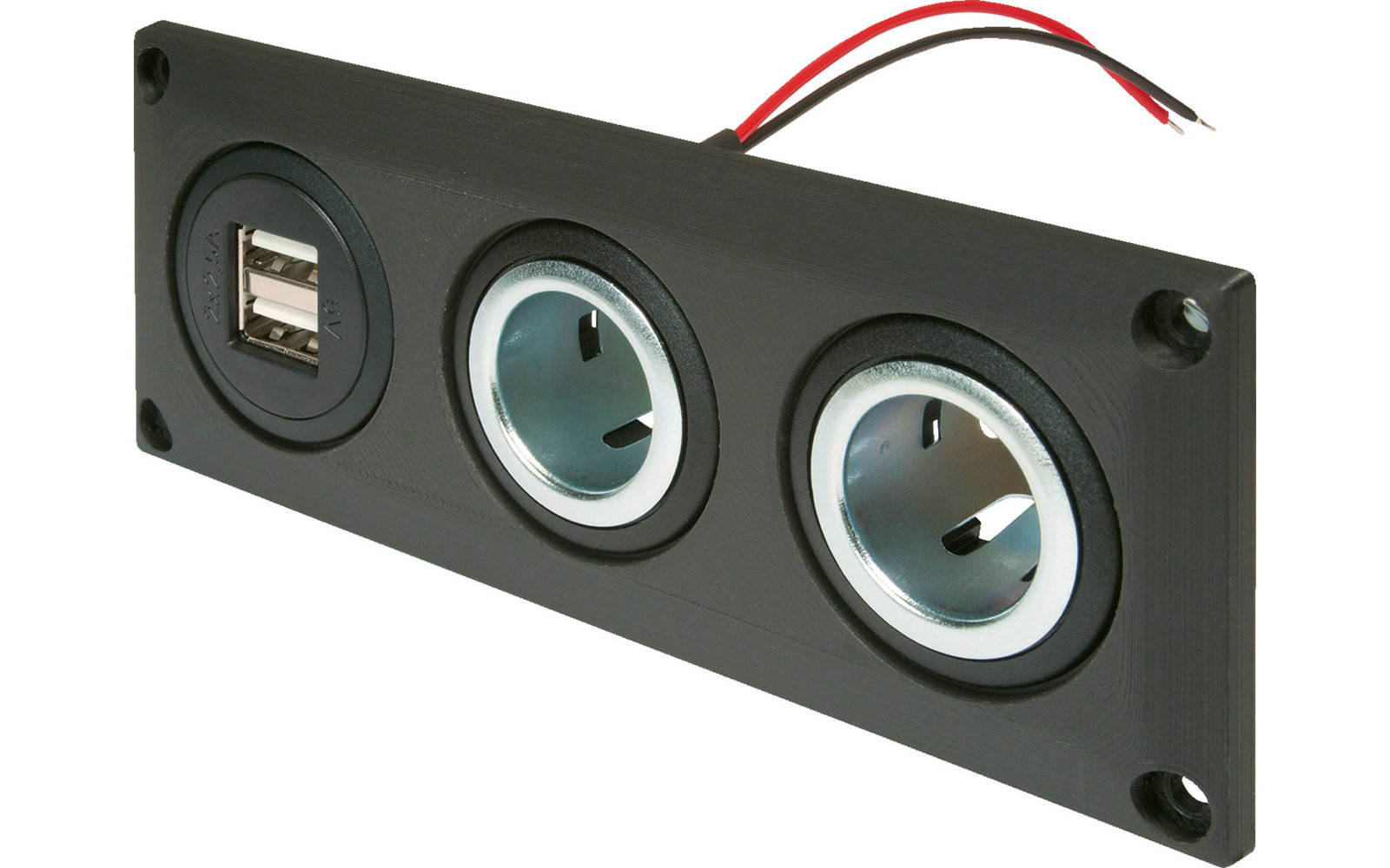 Pro Car Einbausteckdose mit USB-C/A Doppelsteckdose