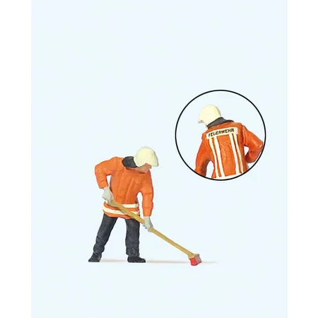 Preiser 28198 - Feuerwehrmann kehrend