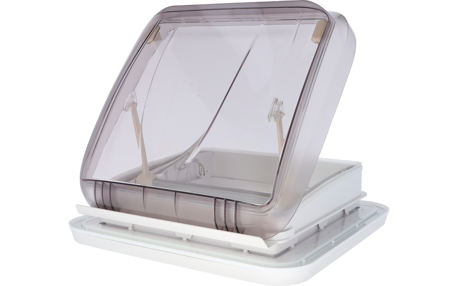 Berger Dachhaube mit Moskitoschutz & Verdunkelungsrollo 40 x 40 cm Transparent