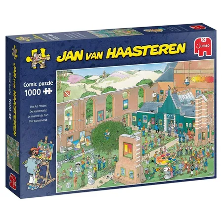 Jumbo Spiele Puzzle - Jan van Haasteren - Der Kunstmarkt 1000 Teile
