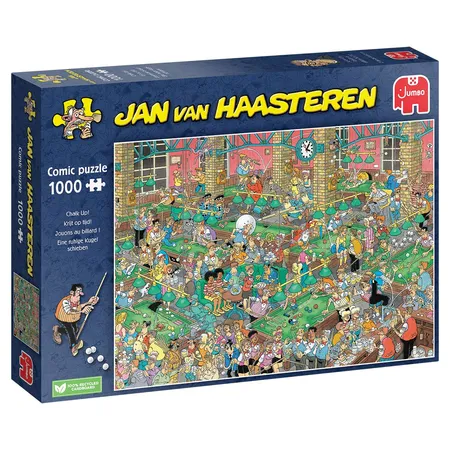 Jumbo Spiele Puzzle - Jan van Haasteren: Eine ruhige Kugel schieben, 1000 Teile