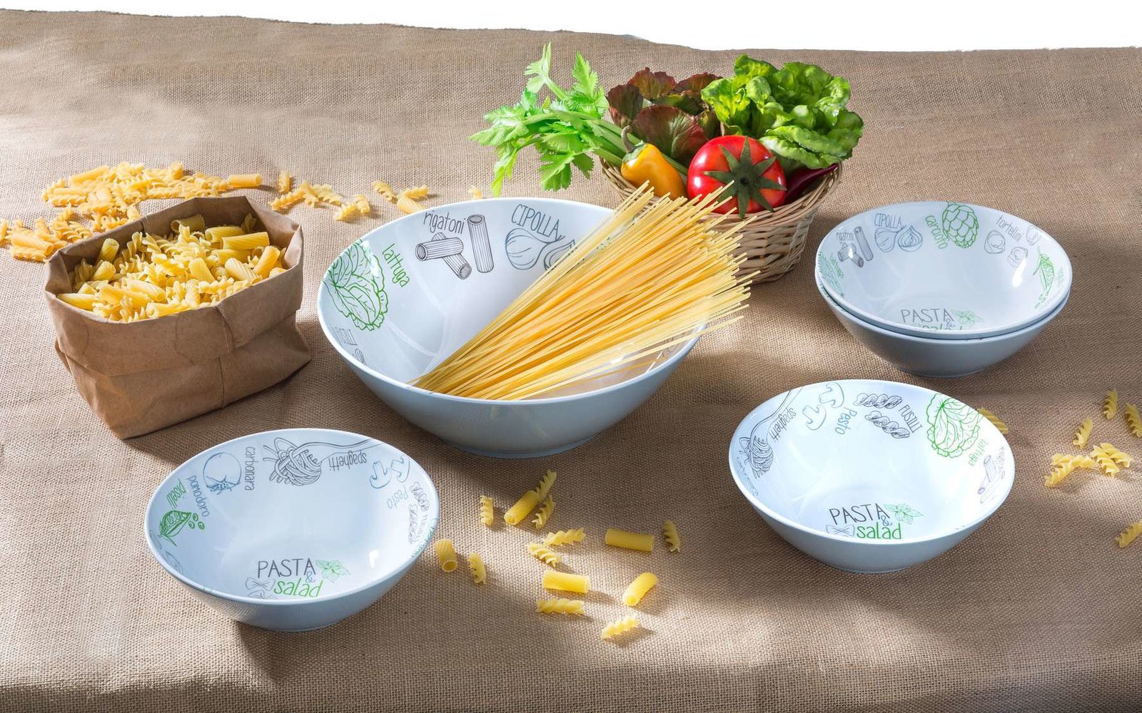 Brunner Salad & Pasta Melamin Schüssel-Set  5tlg.