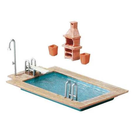 FALLER - Swimming-Pool und Gartenhaus