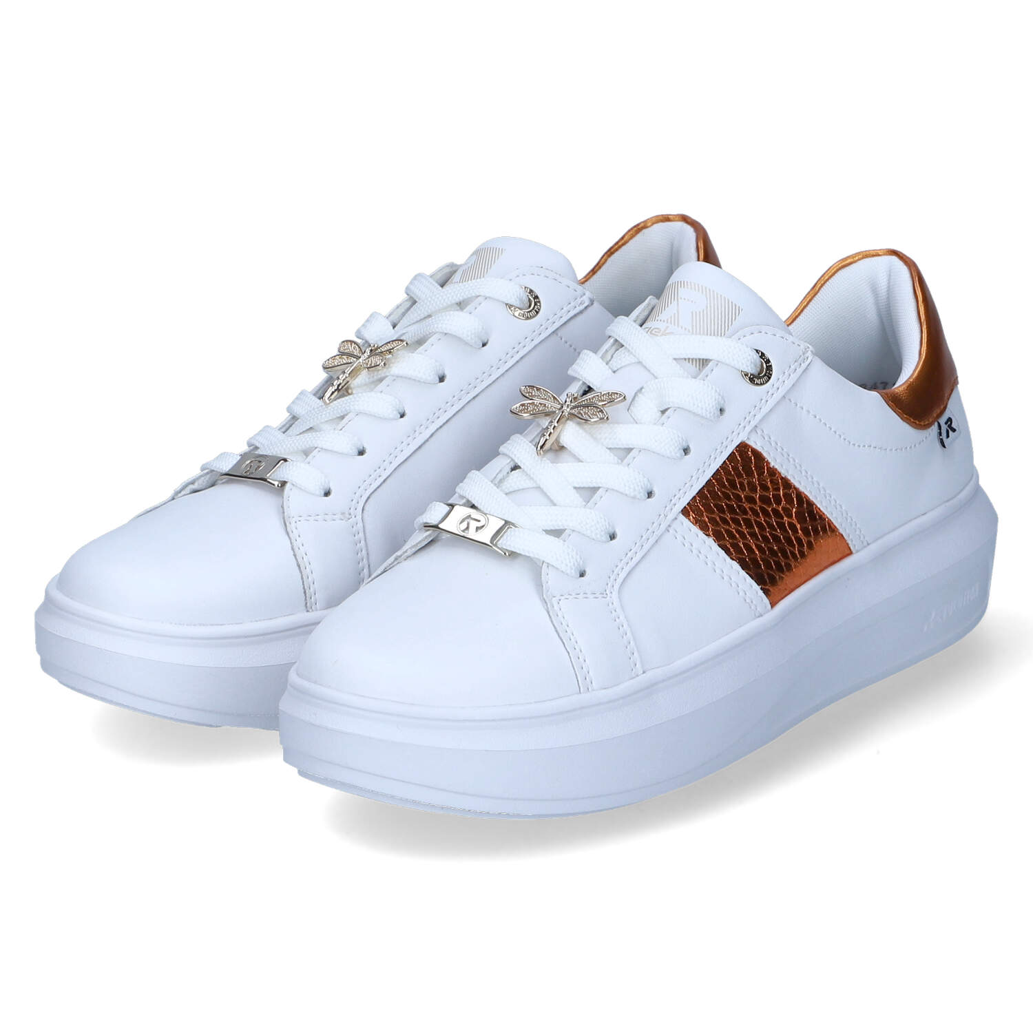 Rieker Evolution Low Sneaker - weiss/orange/orange