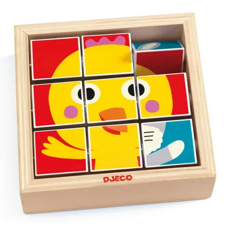 Djeco Holzpuzzle: Tournifarm, 9 Teile