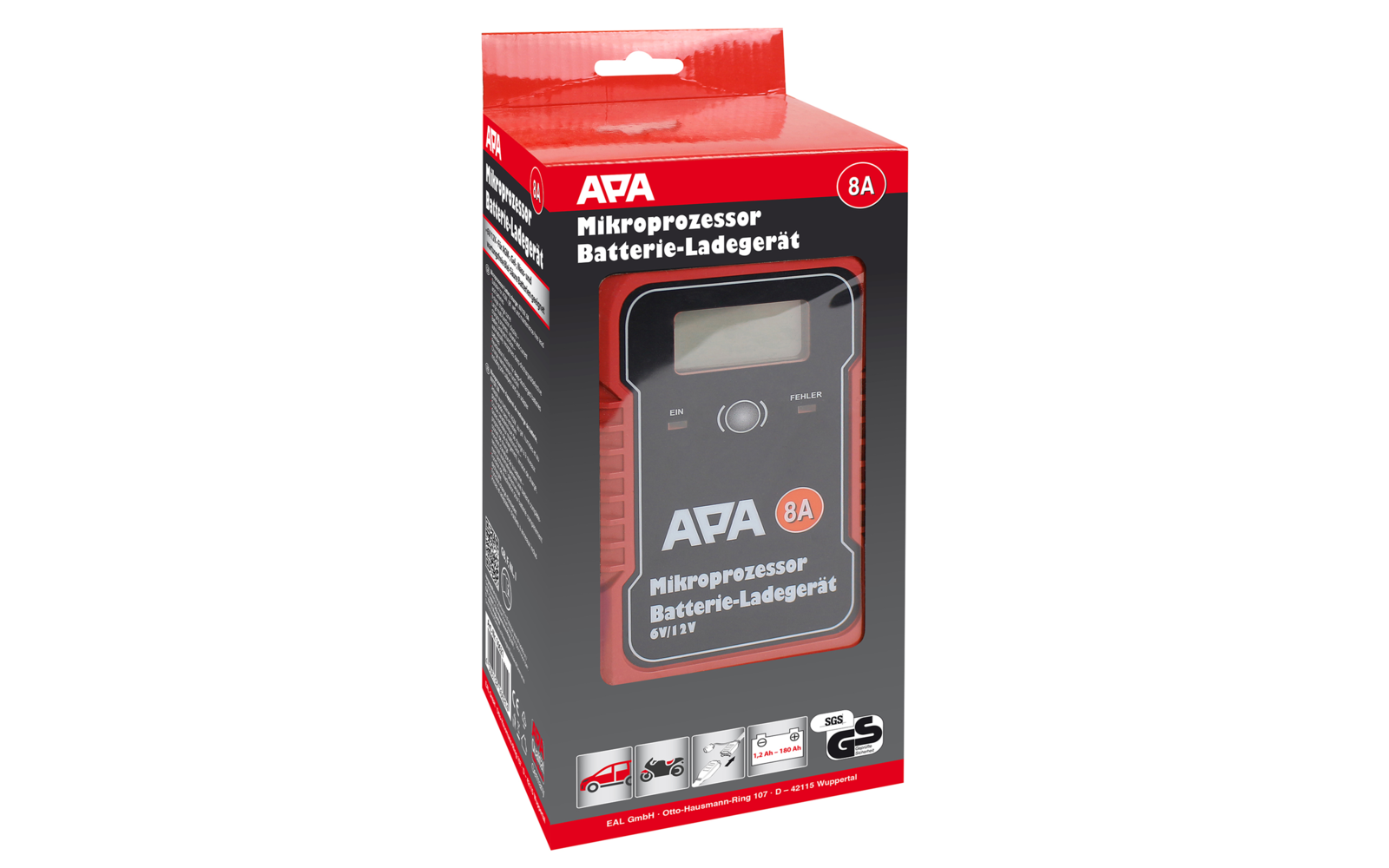 Apa Mikroprozessor Batterie-Ladegerät, 9-stufig, 6/12V, 8A