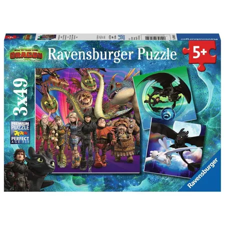 Ravensburger Puzzle Drachenzähmen leicht gemacht 3x49 Teile