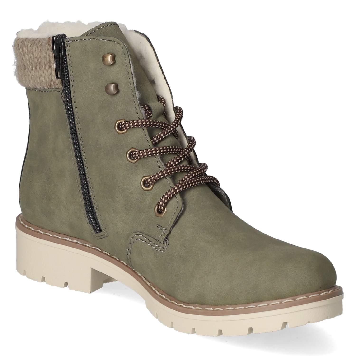 Rieker Schnürstiefeletten - grün