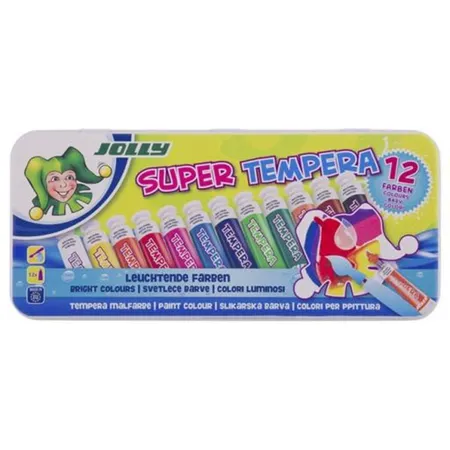 Jolly Temperafarben 12 Stück in Metallbox