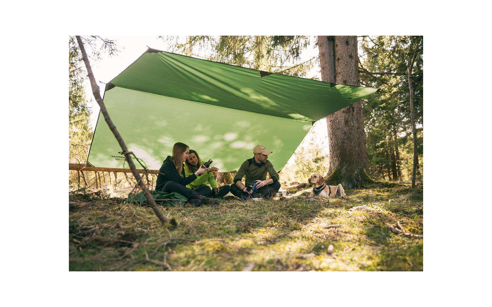 Amazonas Traveller Tarp XXL Regendach Hängematte grün