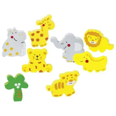 goki Einlegepuzzle Wilde Tiere, 8 Teile