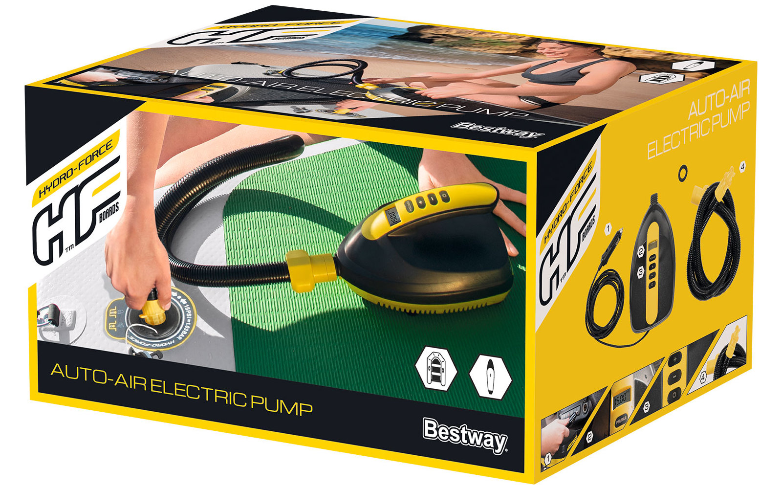 Bestway Hydro-Force elektronische Hochdruck-Luftpumpe 12 V / 110 W