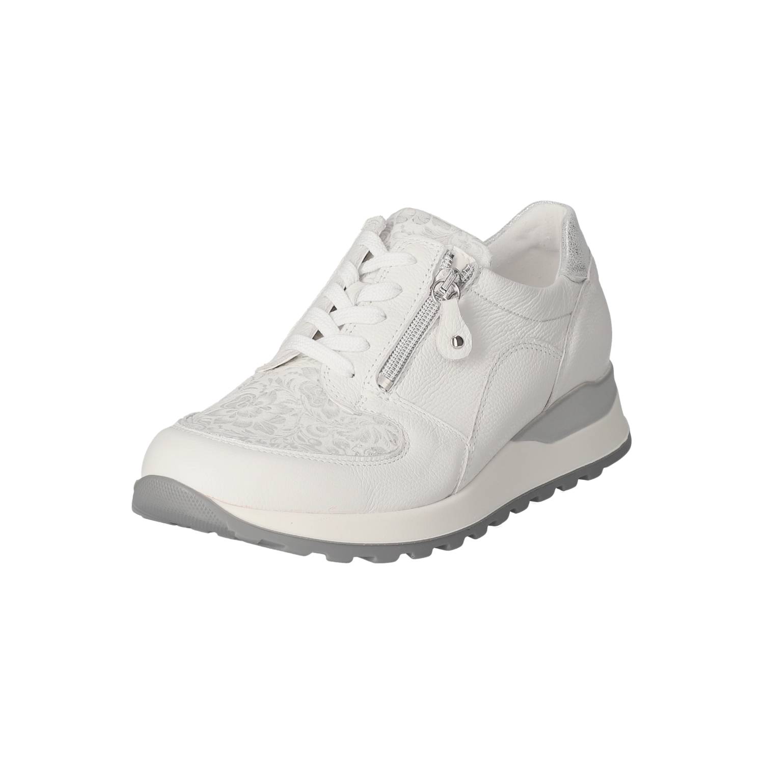 Waldläufer Low Sneaker HIROKO - weiss silber weiss