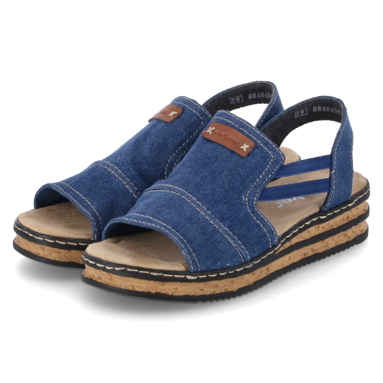 Rieker Sandalen - denim/cayenne