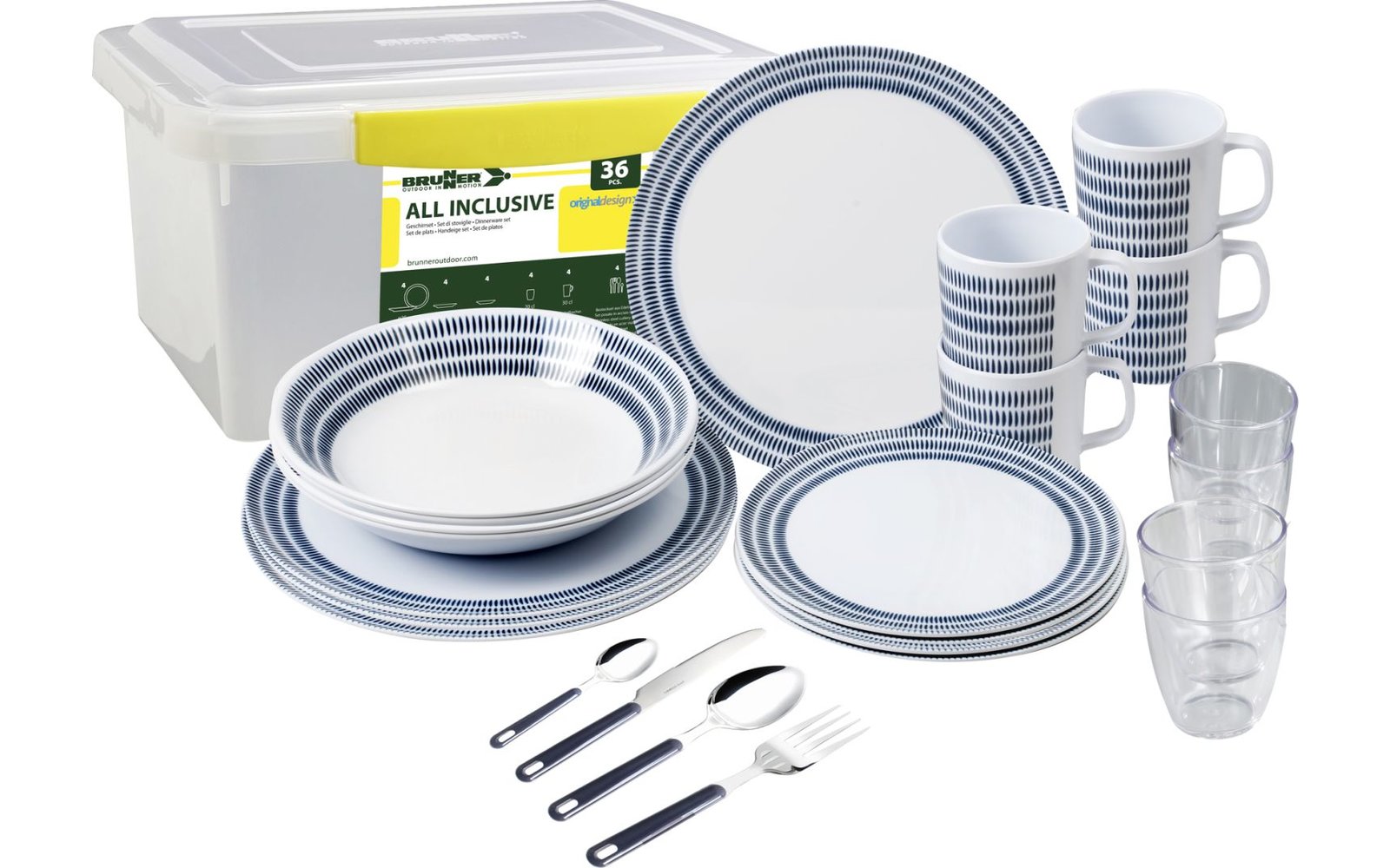 Brunner All Inclusive Bluebay Geschirrset 36 teilig