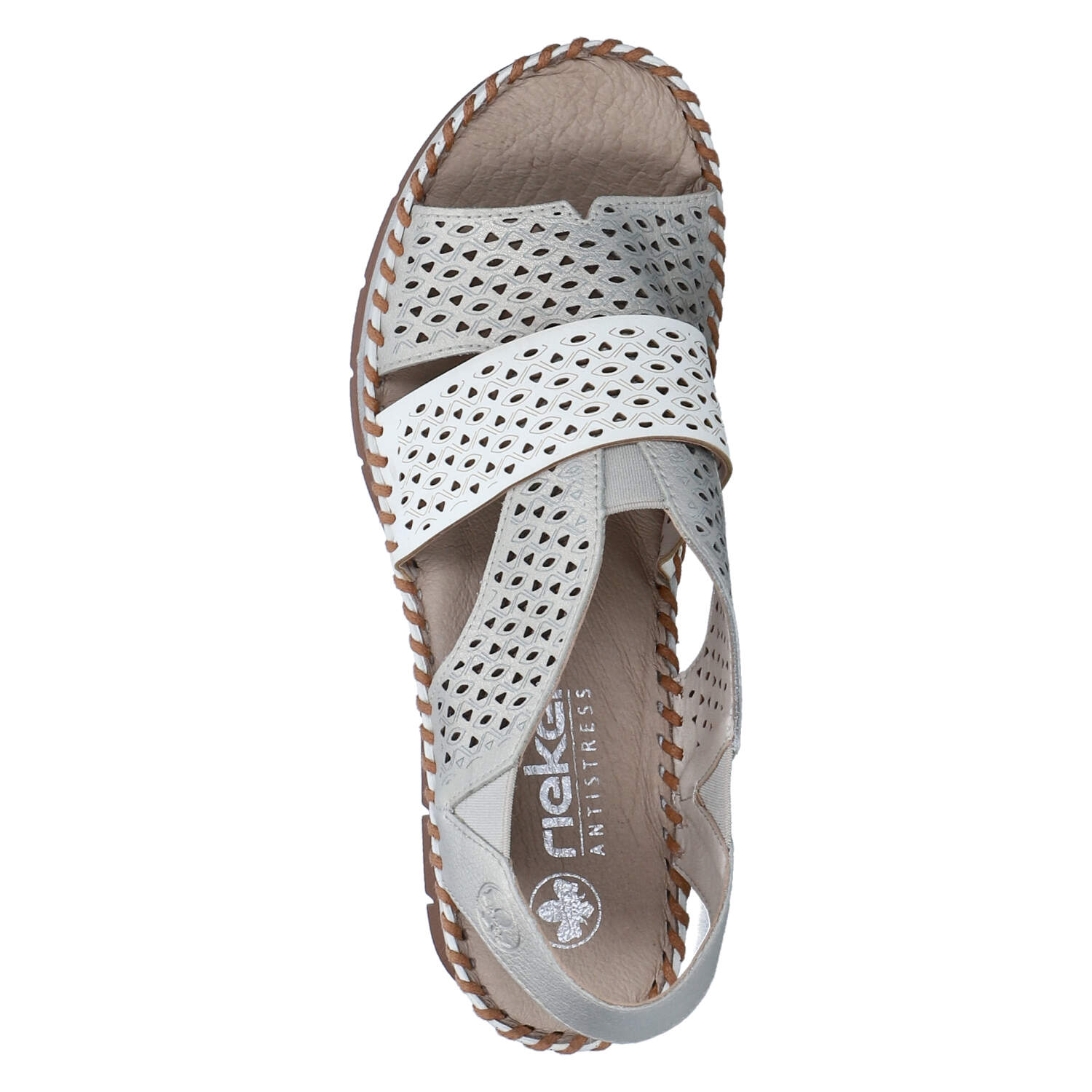 Rieker Keilsandaletten - oro/offwhite