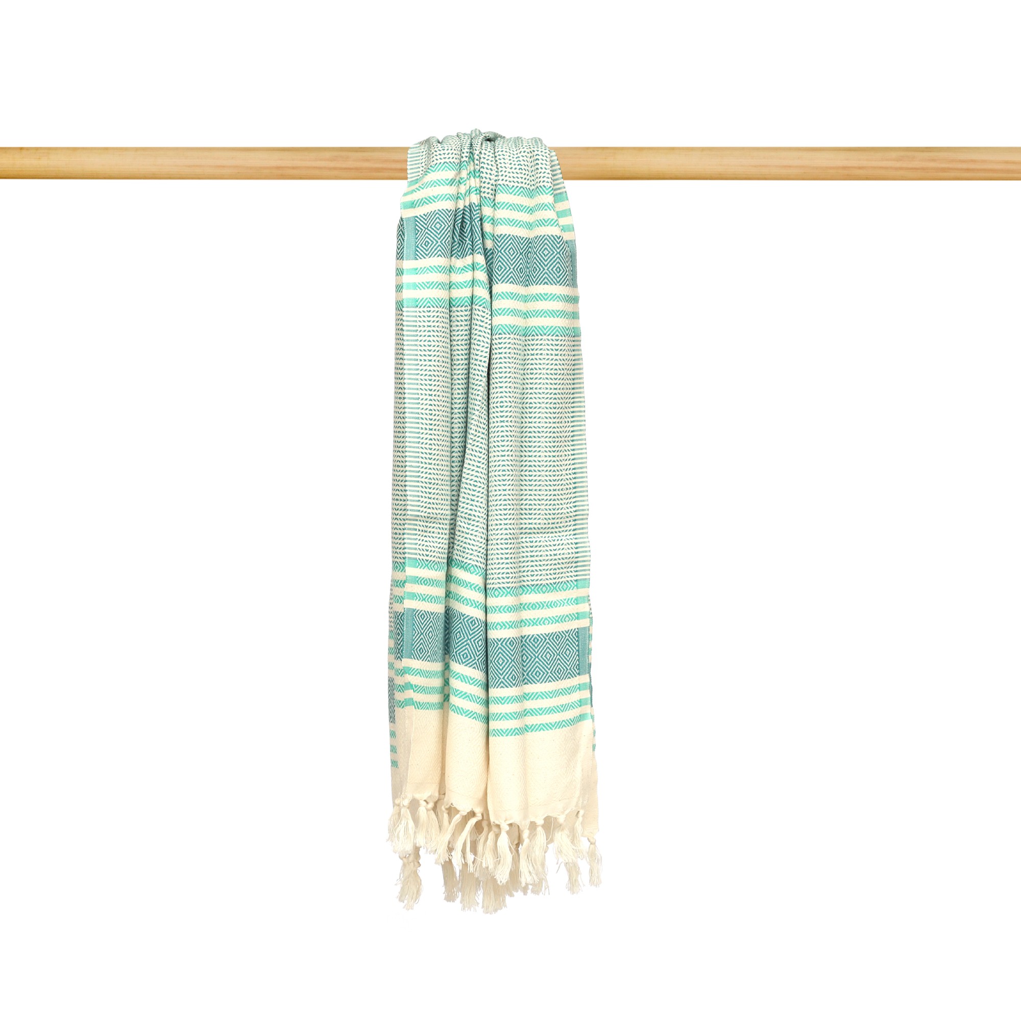 Hamamtuch 'Karaca Diamond', mint, L 175 cm, B 95 cm von fischer's lagerhaus