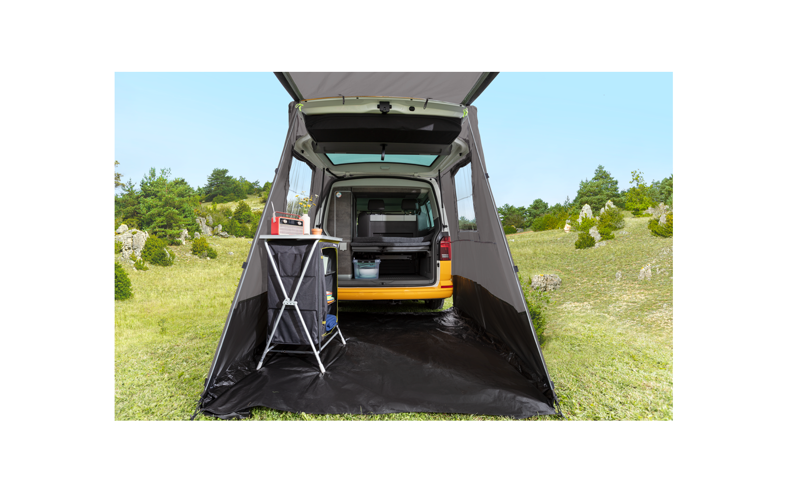 Berger Tonale Rear Bus Heckzelt VW T5 / T6 anthrazit/ schwarz