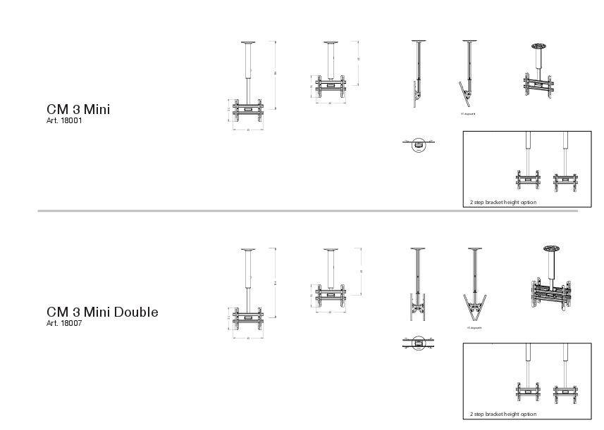 Deckenhalterung CM 3 Mini