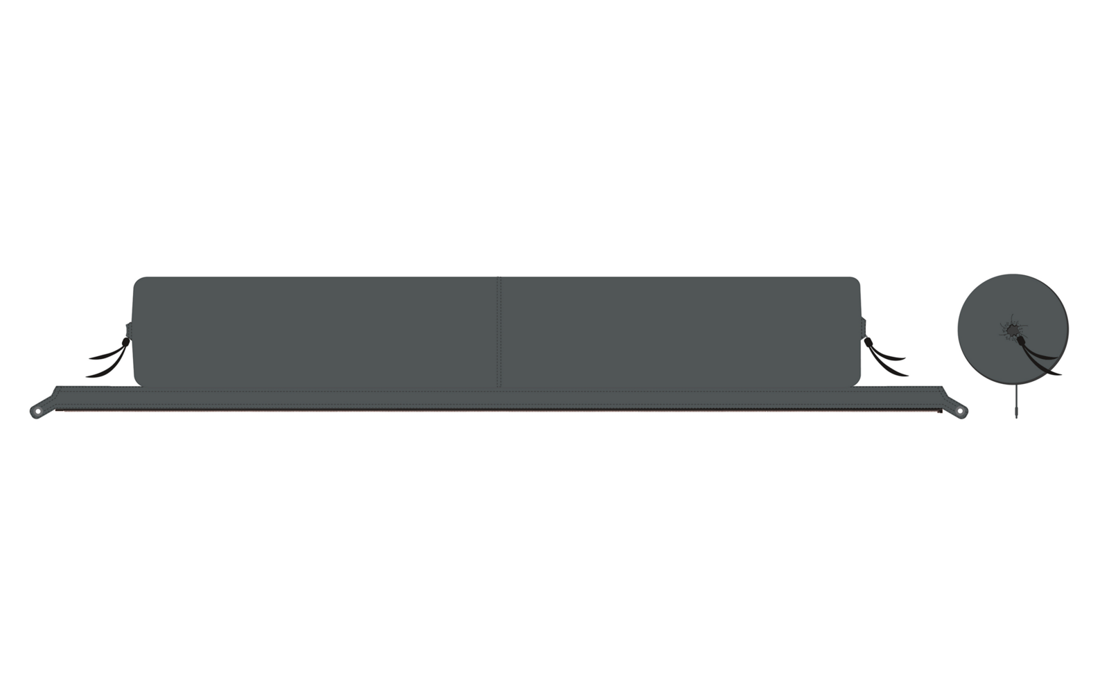 Bent Kissenrolle Zip-XL Lounger steel grey